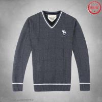 heren abercrombie and fitch v-hals truien gestreept moose logo diepgrijze Best Verkopende fzgh0953